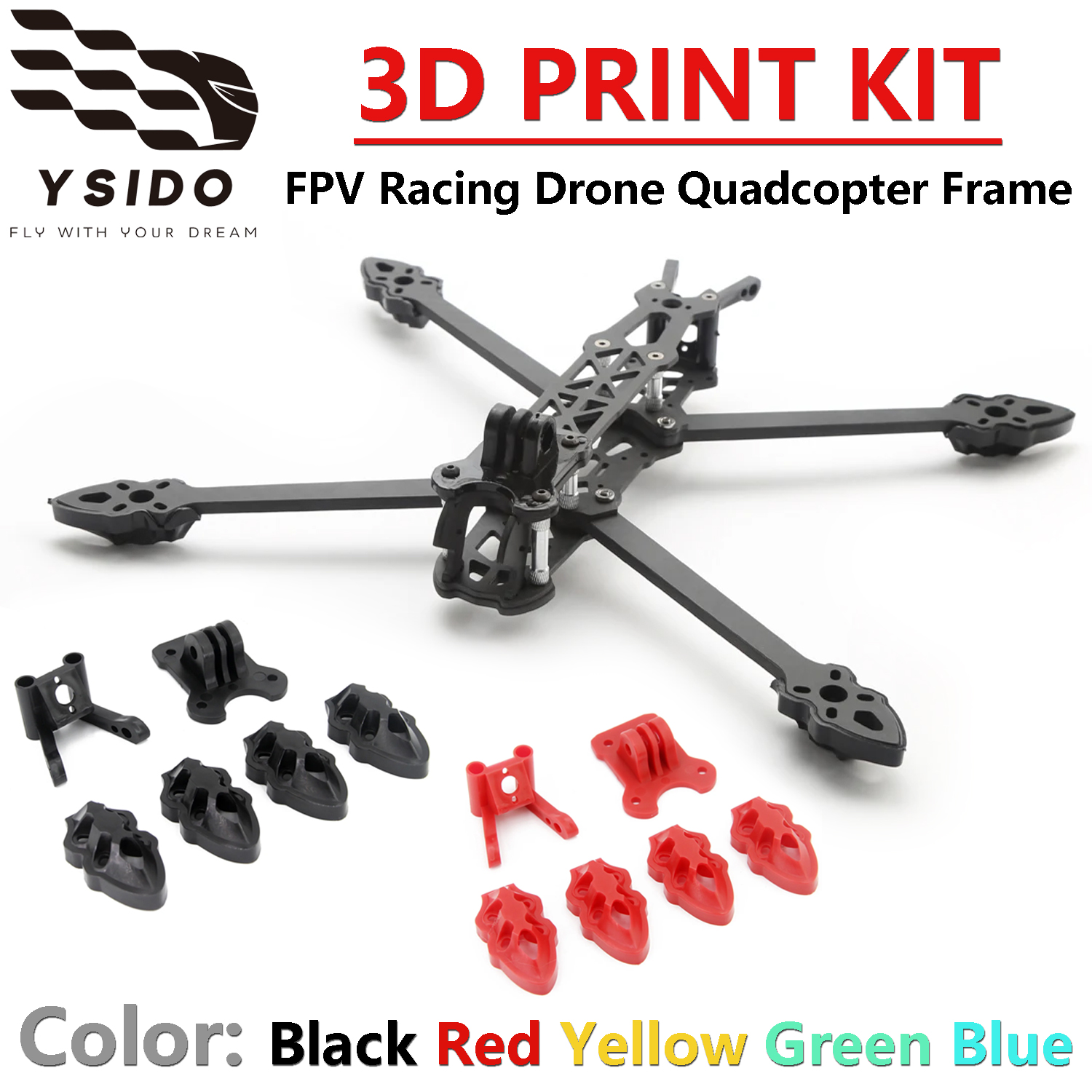 Drone Kit Build Yourself - Camera Mounting/Antenna/Motor Mounting Base 3D Print