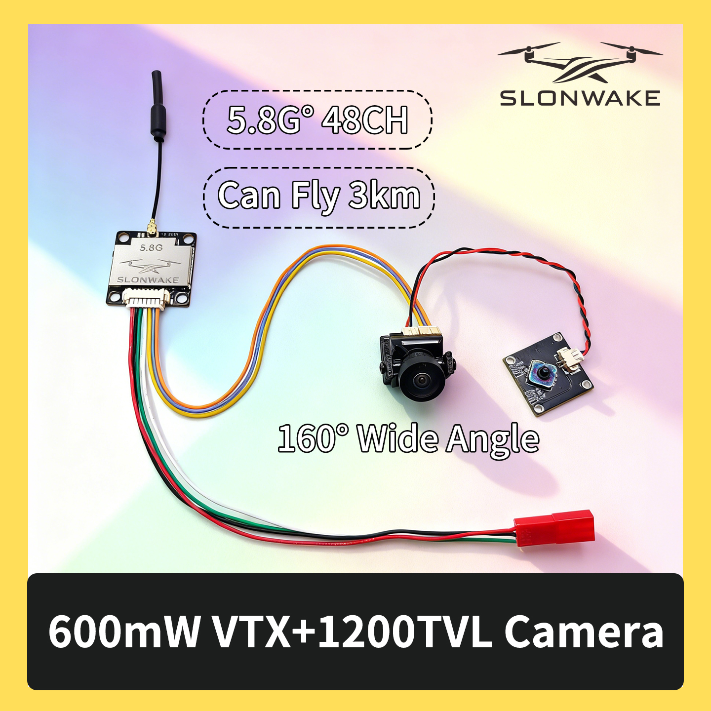 SLONWAKE 5.8G 600mW 7-24V FPV  - Drone Kit Fpv reseña y precio