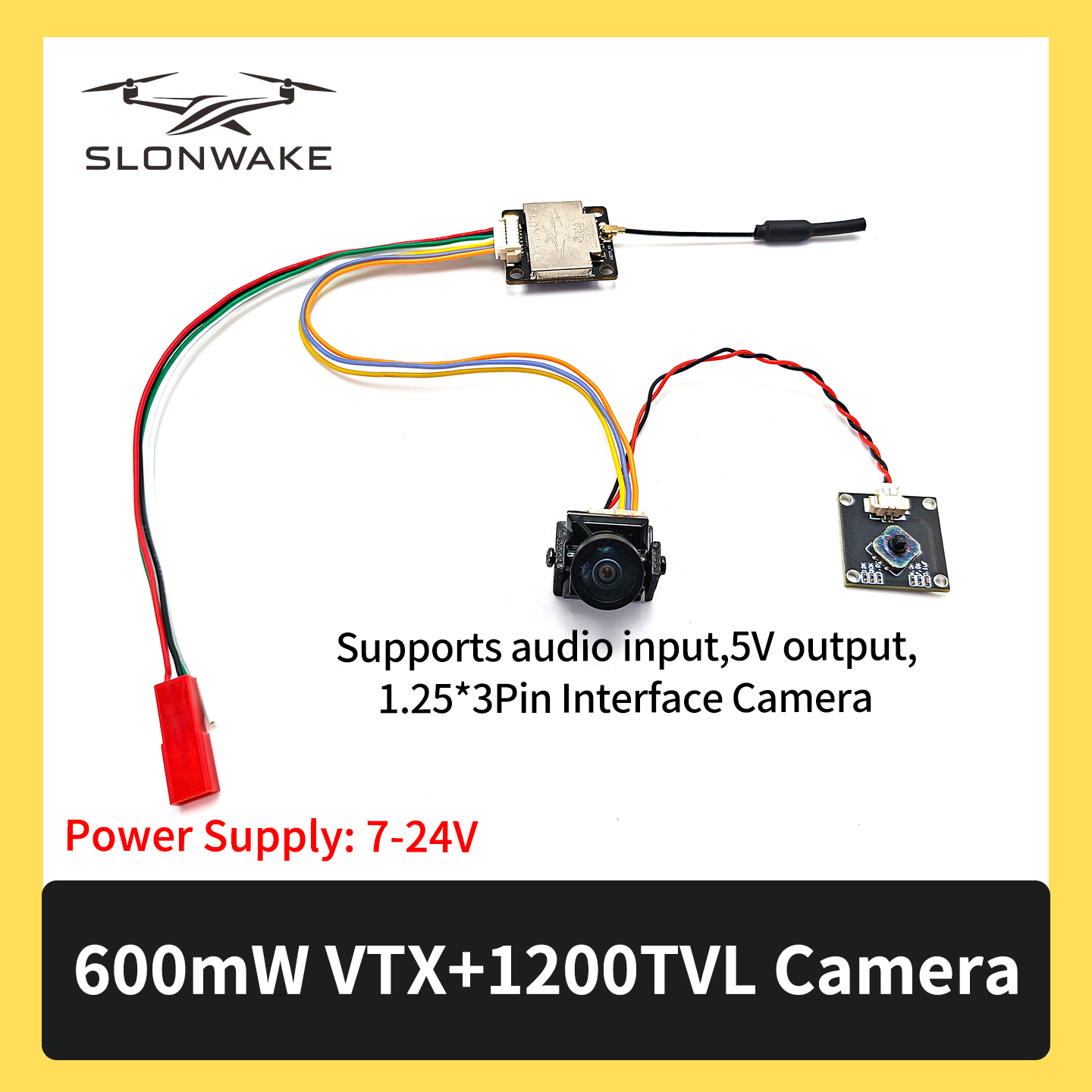SLONWAKE 5.8G 600mW 7-24V FPV  - Drone Kit Fpv reseña y precio