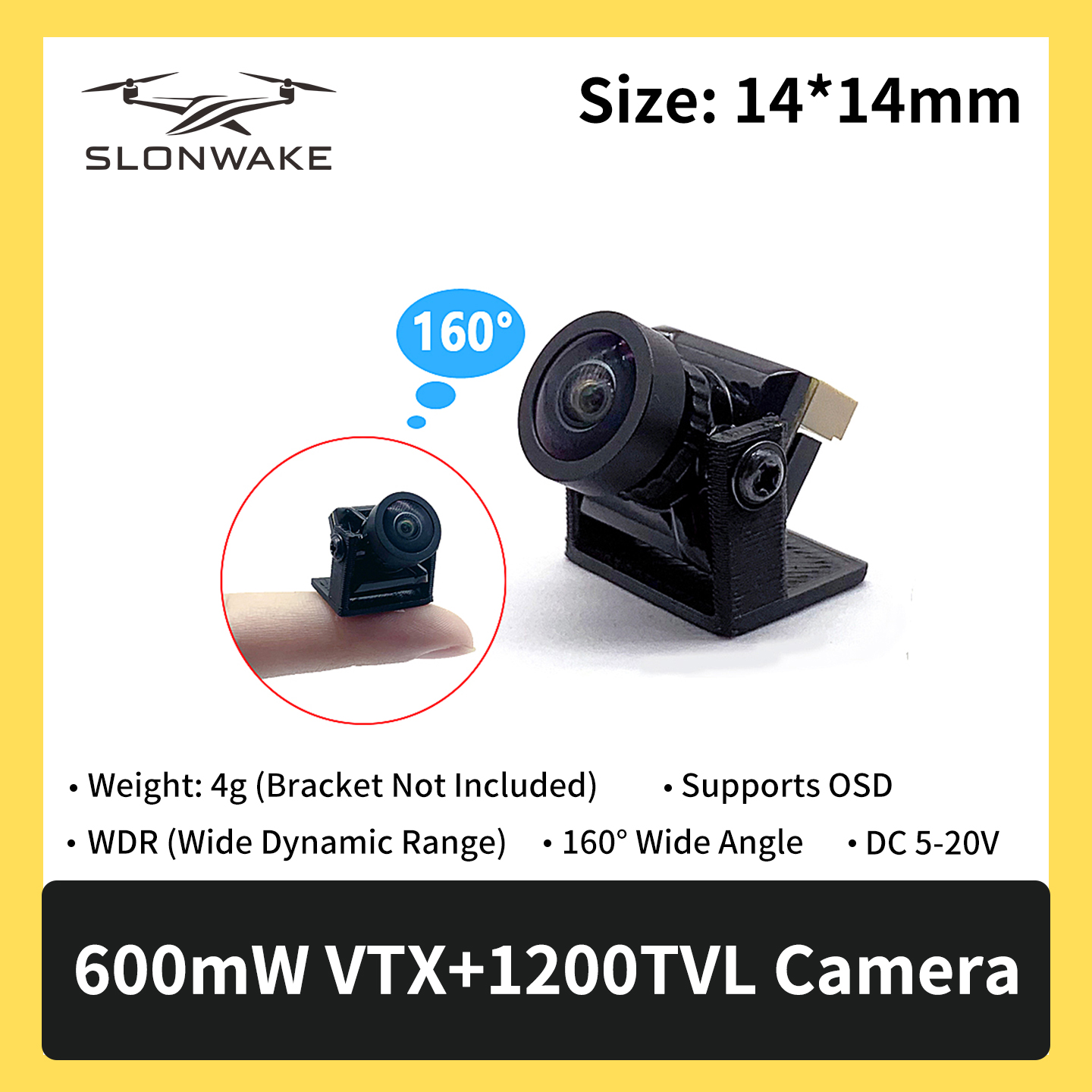 SLONWAKE 5.8G 600mW 7-24V FPV  - Drone Kit Fpv reseña y precio