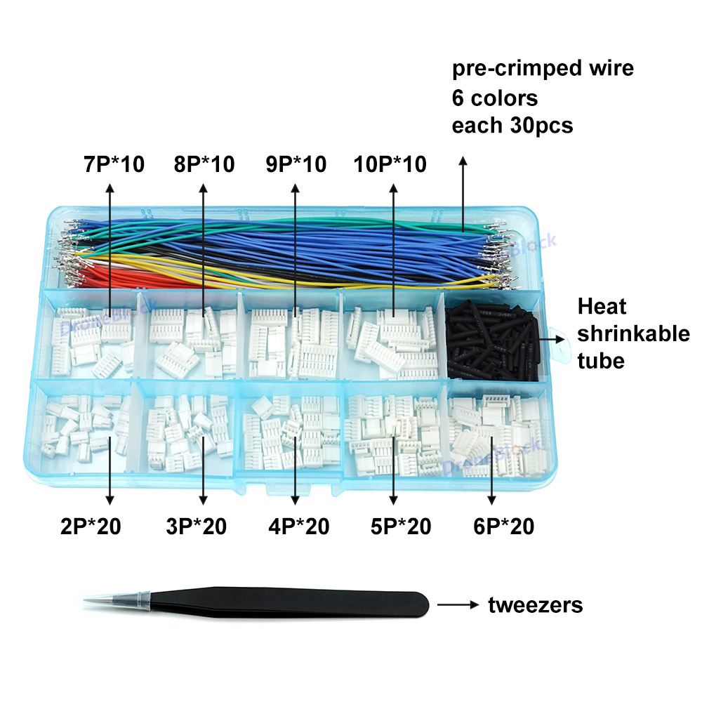 JST GH Connectors and Pre-Crim - Drone Kit Hexacopter reseña y precio