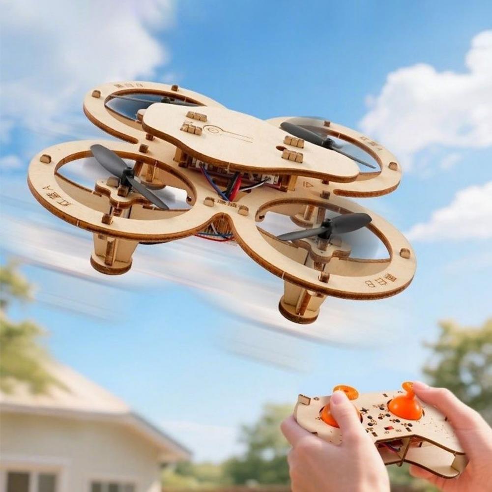 Rc Drone Toy Wooden Drone Puzz - Drone Kit Beginner reseña y precio