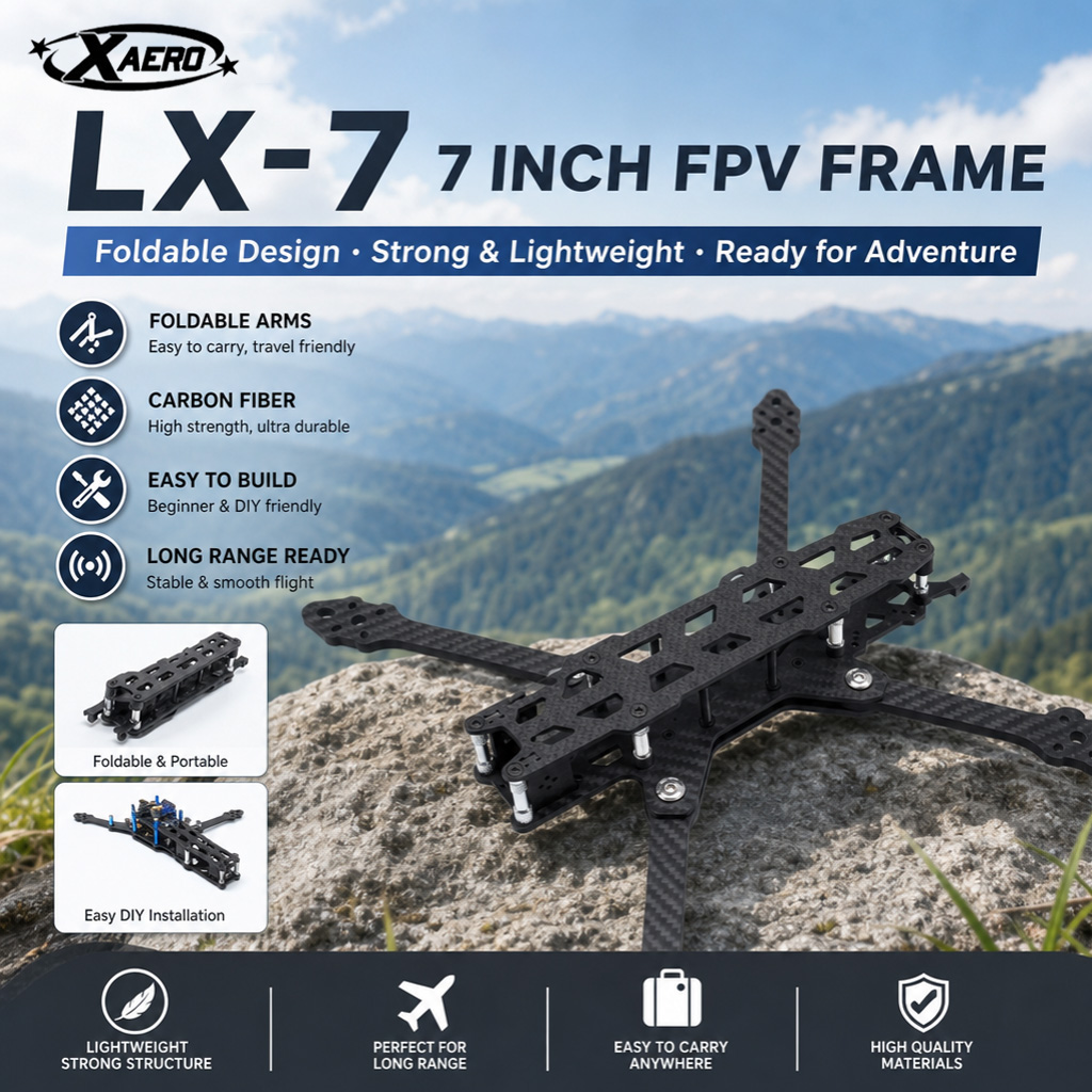 PAURC LX-7 Foldable 7 Inch FPV - Drone Kit Octocopter reseña y precio