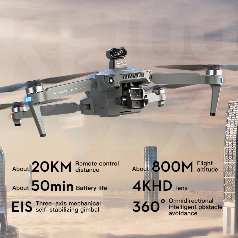SJRC KF100 MAX 8K UHD Photo HD - Drone Kit Professional reseña y precio