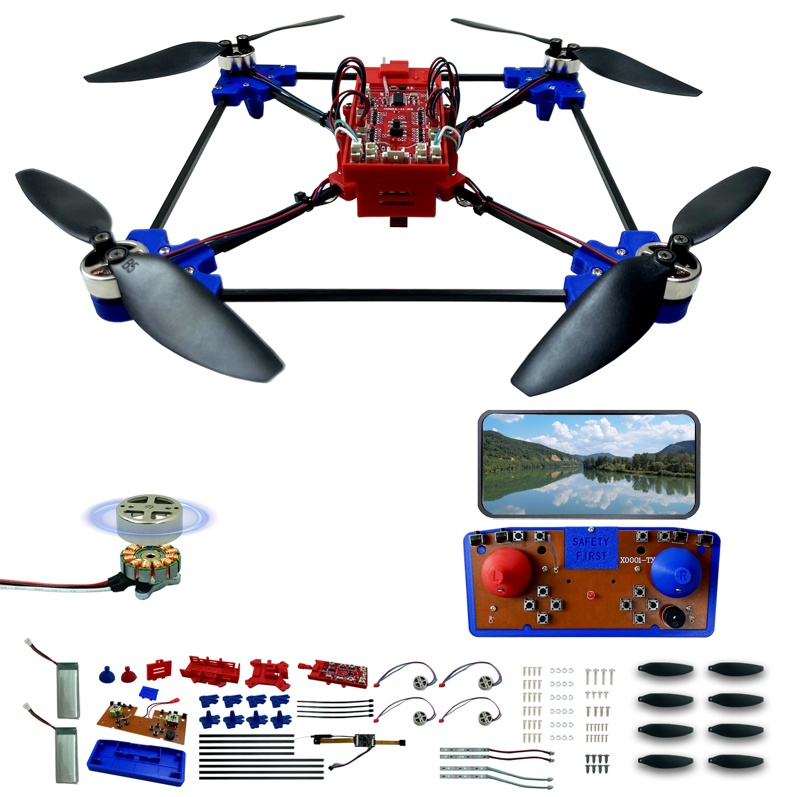 Drone Quadcopter DIY Kit Uniqu - Drone Kit Build Yourself reseña y precio