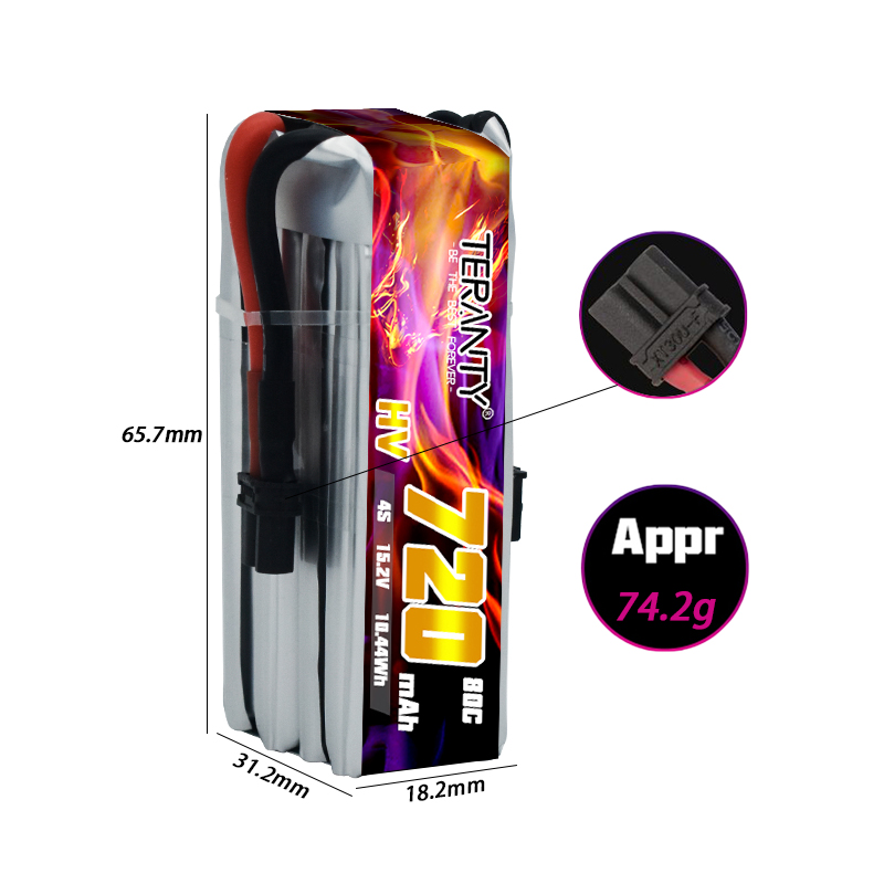 TERANTY 720mAh 4S 15.2V HV Lip - Drone Kit Racing reseña y precio