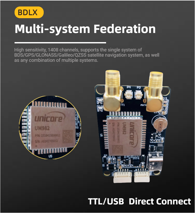 UM982 Dual Antenna RTK GNSS Mo - Drone Kit Hexacopter reseña y precio